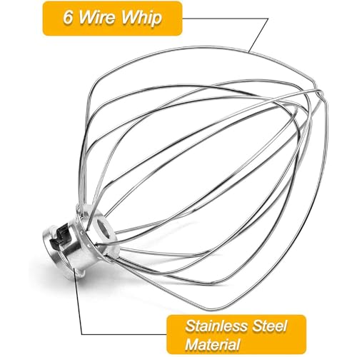 Batidor de 6 cables KN256WW para batidoras de vaso elevable KitchenAid de 5-6 cuartos 4