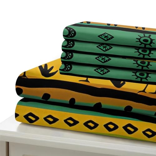 Parure de lit 3 pièces imprimé exotique avec housse de couette microfibre