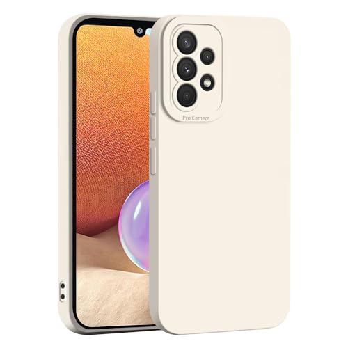 WBWONE Coque pour Samsung Galaxy A32 4G, fine et flexible en TPU souple avec appareil photo tout compris - Blanc