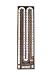 Drueke Deluxe Walnut 2-Track Cribbage Board, Silver/Burgundy