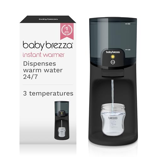 Image of Baby Brezza Instant Baby Bottle Warmer - Fast Water Warmer Instantly Dispenses 24/7 in 3 Temperatures, Charcoal