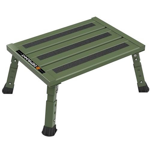 Adjustable 3-Step RV Step Stool with Foldable Legs