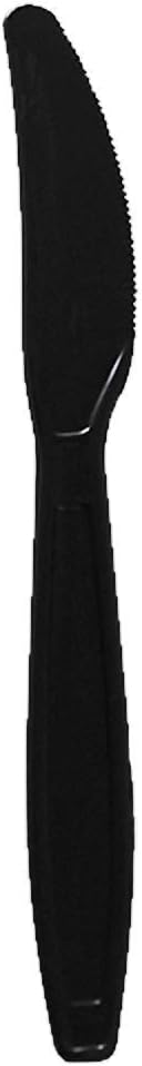 Karat U2031 7.5" Extra-Heavy Weight Disposable Knife, Black (Pack of 1000)