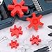 uxcell 2pcs L099/L100 Jaw Coupling Insert, Urethane Flexible Solid Type Jaw Coupling Center Insert for L Jaw Coupling L-Jaw Coupler Set, Red