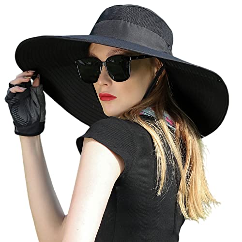 Image of Wide Brim Sun Hat for Men Women UV Protection Ventilated Summer Hats for Fishing Hiking Garden Beach