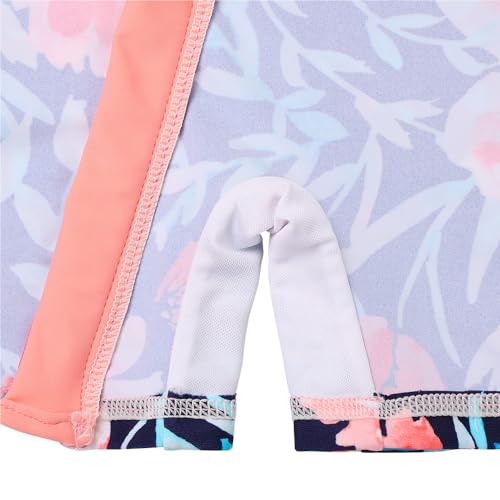 Image of HUAANIUE Toddler Girl Swimsuit Long Sleeve UPF50+ Sun Protection