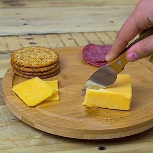 Juvale Cheese Board Set - Charcuterie Board And Cheese Tools, Cheese And Meat Board, Includes 1 Bamboo Cutting Board And 4 Piece Knife Tools, 10.2" X 10.2" X 1.5" #TOP7