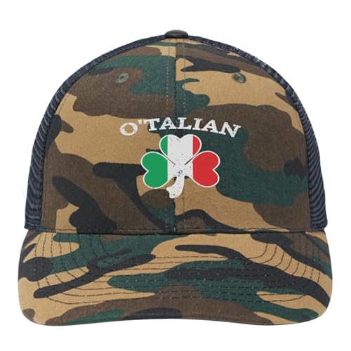 Still Italian Shamrocks St Patricks Day Kids Hiking Hat Womens Breathable Youthr Trucker Caps