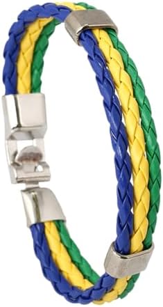 Pulseira Brasil Copa do Mundo 2026 – Cores Azul Verde Amarelo, Ac...