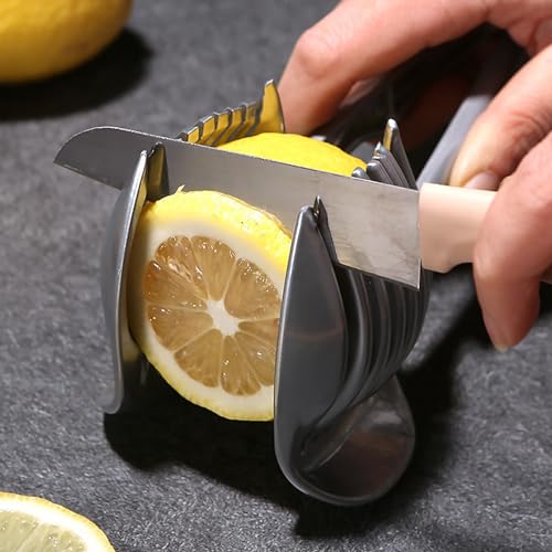 CarClothes Lemon Slicer Tomato Slicer Onion Slicer, Multifunctional Onion Slicer, Safety Slicer Holder, Vegetable Tools Kitchen Auxiliary small Tools,304 Stainless Steel Healthy Material