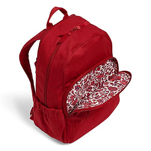 Vera Bradley Women's Cotton Campus Backpack, Cardinal Red - Recycled Cotton, One Size #TOP2