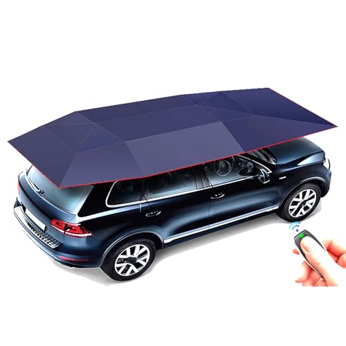 Cochera para techo de coche 4.2m universal con cuerda de viento y soporte antibloqueo 2
