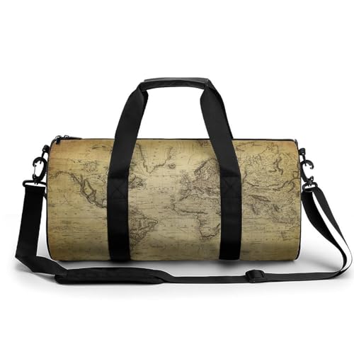 Sac de sport gym carte rétro duffel bag voyage 45x23x23cm