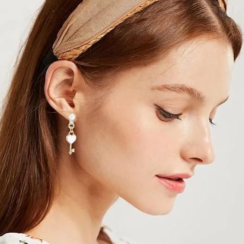 Breloques clés en cœur émail bijoux pendentifs amour Saint Valentin