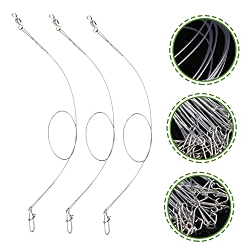 Set 24 unidades de líderes para pesca de acero inoxidable miniatura 5