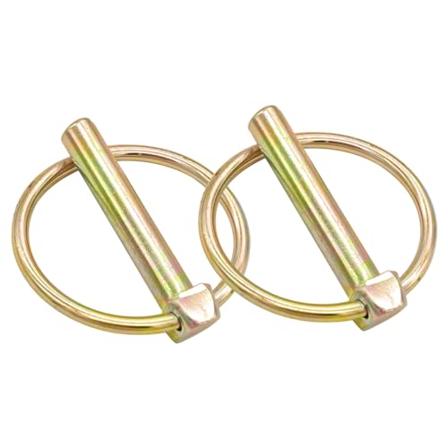 JNNJ 4 Stück Klappsplinte, Rasen-Verschlüsse, Strapazierfähiger Lynch-Stift-Schaft Mit Federbelastung, Linch-Haltestifte Für Traktoren, Anhänger, Rasenmäher(M8)