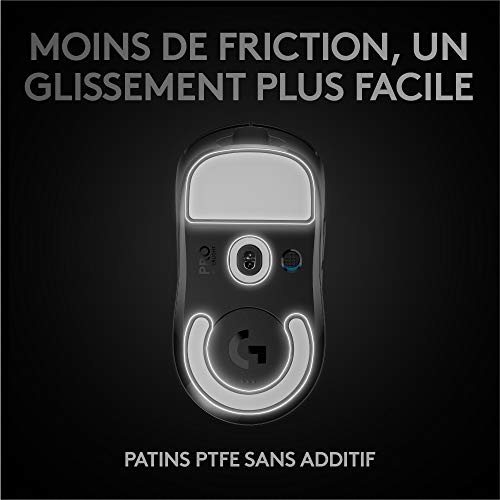 Logitech G PRO X SUPERLIGHT Souris Gaming sans Fil, Capteur Gaming HERO 25K, 25 600 PPP, Ultra-Léger avec 63g, 5 Boutons Programmables, Batterie Longue Durée, PC/Mac - Noire – Image 6