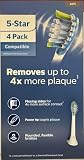 5-Star Compatible Replacement with C3 Sonicare Replacement Heads. Electric Toothbrush Heads Compatible with Sonicare Electric Toothbrush. 4 Pack, White