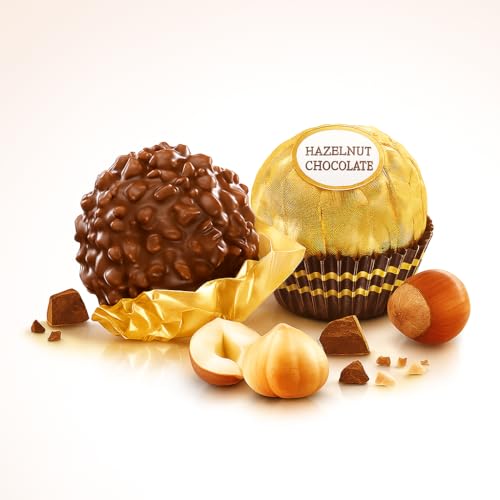 Image of WINNI - Luxury 24 Pcs Hazelnut Chocolates Gift Pack | Belgian Dark Chocolates Gift Box | Handmade Celebration Chocolate Gift Box For Birthday, Anniversary, Valentine's Day, Partner, Couple, Husband, Wife, Girls, Boys, Girlfriend, Boyfriend | Imported Chocolates | Chocolate Bouquet Hamper | Return Gift