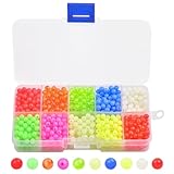OROOTL Fishing Beads Saltwater Freshwater 1000pcs 5mm Fishing Line Beads Assortment Kit Glow Fish Beads Hard Plastic Fishing Rig Beads Set