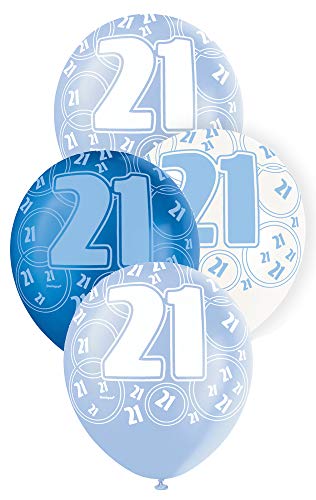 Unique Party 80883 - 30 cm Palloncini Lattice Blu