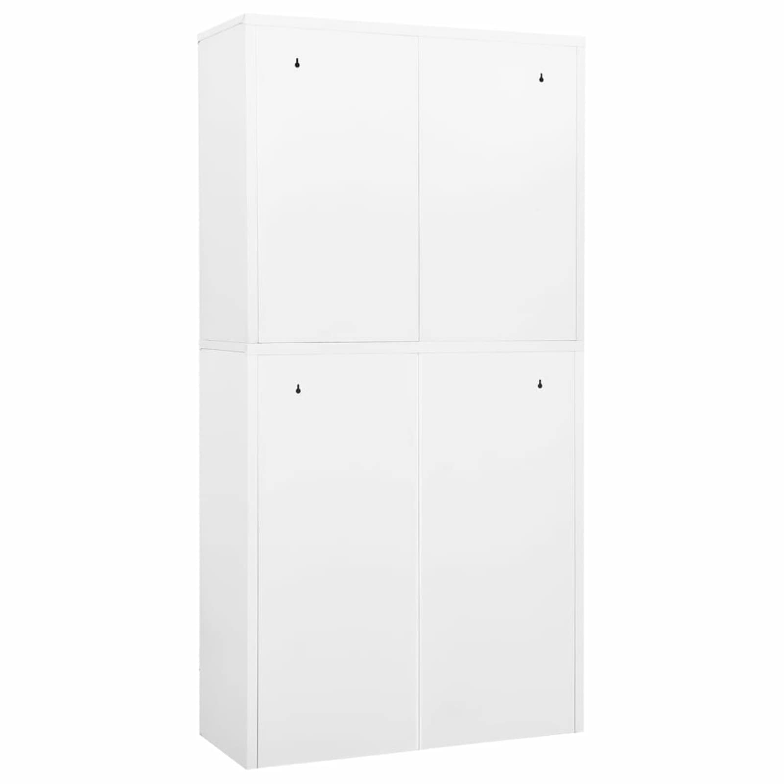 Homgoday Armadio Armadietto Armadietto Scuola Libri Archivi Archivio Archivio Ufficio Archivio Armadio Armadietto Armadietto in Acciaio Grigio Chiaro 90x40x180 cm Bianco