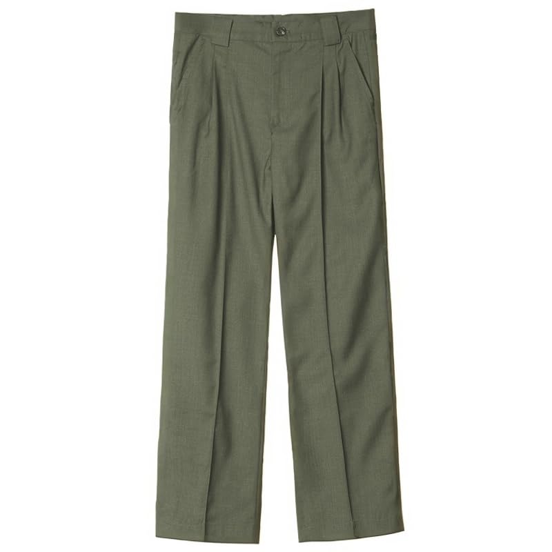 Men's Classic Vintage Straight-Leg Pleated Dress Pants,Wide Leg, Business Formal Trousers Slacks Spring and Autumn