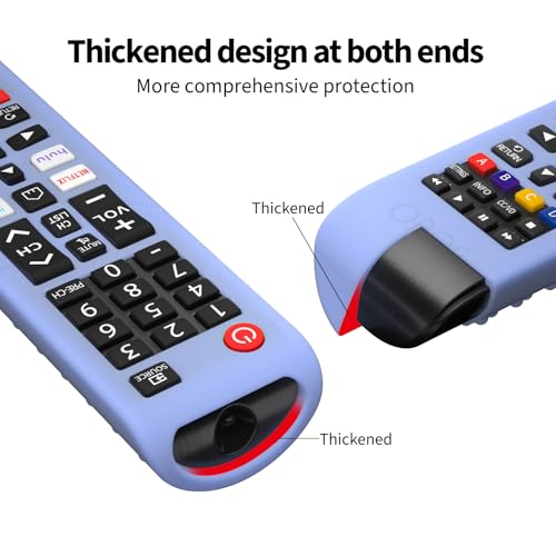 Image of OBOE Silicone Tv Remote Cover for Samsung Smart Tv Remote, F-Glow in Dark Blue