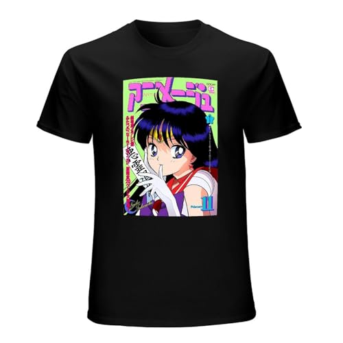 Men's Sailor Mars Fashion T-Shirts Short Sleeve Tops Tees Black M