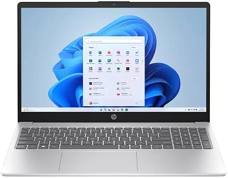 HP 15-fd000 Laptop 2025 15.6 FHD 1920 x 1080 Display Intel Core i7-1255U, 10-core, Intel Iris Xe Graphics, 24GB DDR4, 2TB SSD, Wi-Fi 6, Bluetooth 5.3, 720p HD Camera, Windows 10 Pro