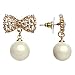 Fashion jewelry designer imitation pearl camellia charm dangle earrings for women (MISASHA white)