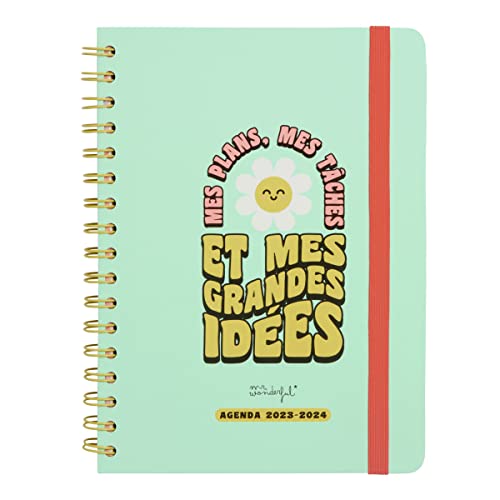 Mr.Wonderful Teen 2023-2024 Weekly Diary - My Plans, Tasks and My Great Ideas, Multi-Coloured - Multi-Coloured