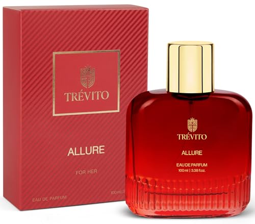 Image of TREVITO Allure Luxury Perfume for Women 100ml | Premium Long Lasting Eau de Parfum | Floral Fruity Fragrance for Women | Skin Friendly Scent | Perfect for Party, Date Night & Daily Wear