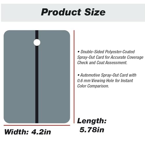 Image of LAUCO Metal Spray Out Cards - White & Medium Grey Automotive Color Matching Test Panels - 4 inch x 6 inch Spray Out Sample Cards - (100 Pack)