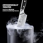 KYOKU Chef Knife - 8"- Shogun Series Japanese Style VG10 Steel Core Hammered Damascus Blade Kitchen Knife - with Sheath & Case - Image 4