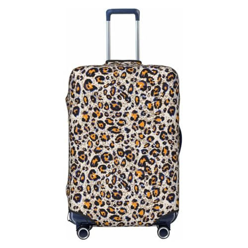 Leopard Print Luggage Covers For Suitcase,Elastic Washable & Stretchable Suitcase Covers For Luggage, Anti-Scratch - Fits 18-32 Inch Luggage-No Luggage Included