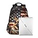 Dog Backpack for Students Boys Girls American Flag German Shepherd Dog School Bag Travel Daypack Rucksack