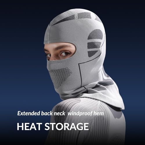 2THESTARS Ski Mask Balaclava, Quick-Dry Thermal Cold Weather Face Mask for Snowboarding, Skiing, Motorcycle (Charcoal Grey) - Thumbnail 4