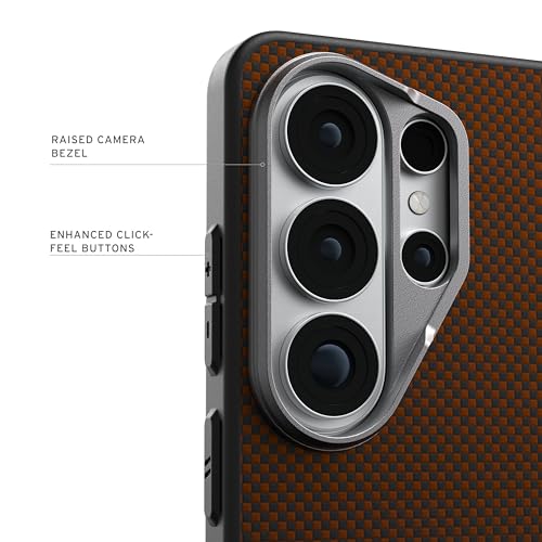 Image of Urban Armor Gear UAG Designed for Galaxy S26 Ultra 5G Case, Fibr Armr - Compatible with Magnetic Charging Rugged Military Drop Tested Anti-Slip Protective Cover - Orange /Charcoal