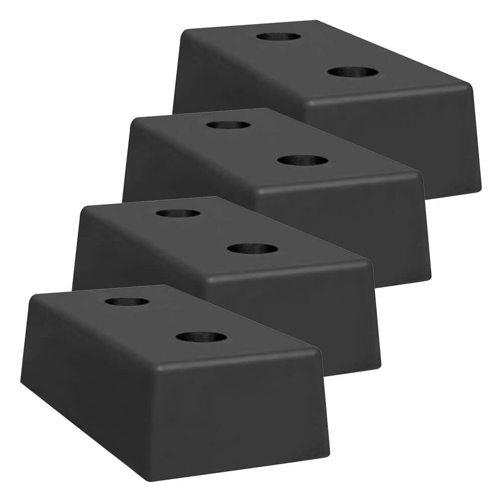 marotech BIGPACK 4 x Anfahrpuffer BULLI, 2 Bohrungen, Ø 22 mm, 25 x 50 x 14 cm aus Kautschuk, Art.-Nr. Bulli-B 140 | Rammschutz | Anfahrschutz | Prallschutz