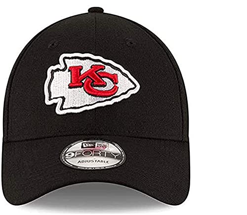 New Era Authentic 9Forty Adjustable Hat Dad Hat Velcro Closure- OSFM (Chiefs Kansas City Black)