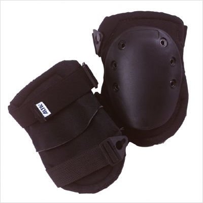 ALTA 50410 AltaFLEX Knee Protector Pad, Black Cordura Nylon Fabric, AltaGrip Fastening, Flexible Cap, Long, Black