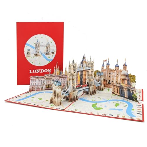 Favour Pop Up® Tarjeta 3D Pop Up de Londres – perfecta para vales o regalo de dinero – Tarjeta de felicitación 15 x 20 cm con sobre – Regalo y recuerdo XP864