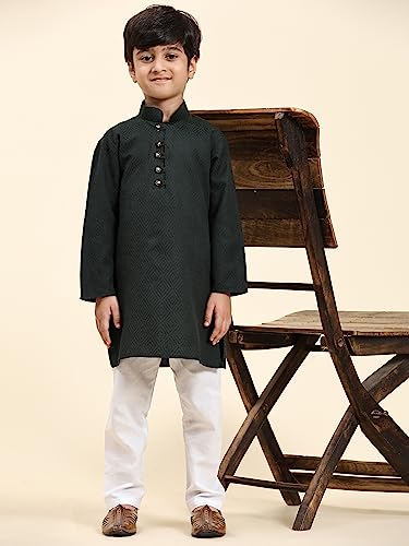 Boys Cotton Floral Kurta set for kids | Indian Ethnic wear | Geometrical Print | Pack of 1 (S-220)2