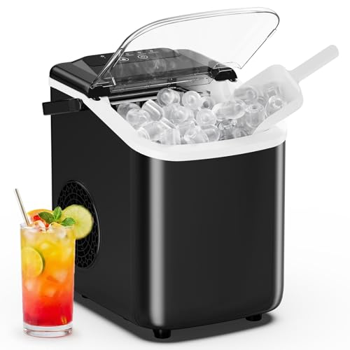 Image of DUMOS Ice Makers Countertop Ice Machine with Portable Handle Compact Size