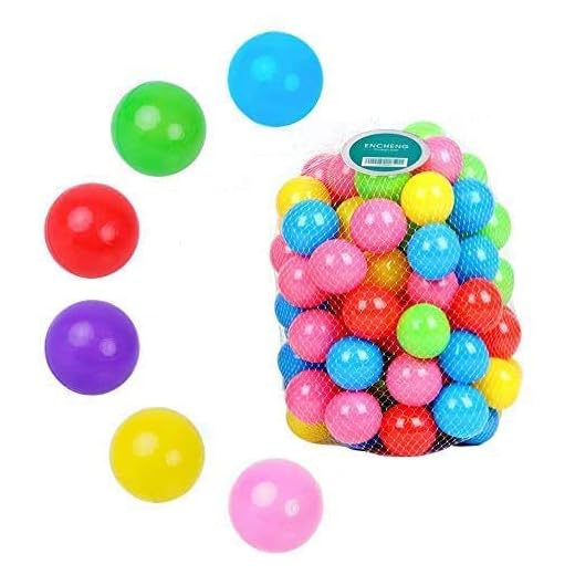 Encheng Pack of 100 Ball Pit Balls Crush Proof Plastic Ball, Pit Balls ,Kids Ball Pit Small Pop Up Toddler Ball Pits,for Toddlers Girls Boys for Indoor Outdoor,Bright Colors,Phthalate Free BPA Free …