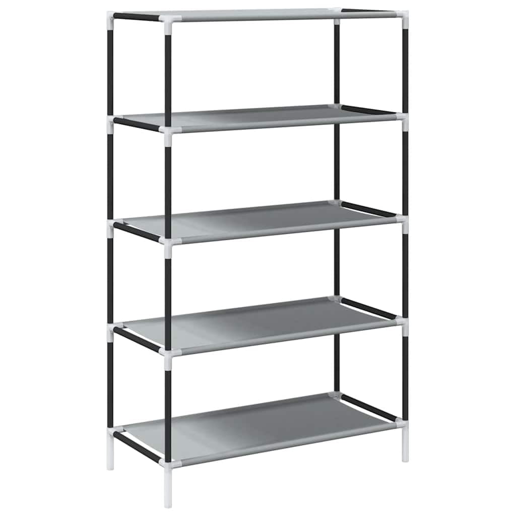 Zapatero gris de tela no tejida con estructura de acero con recubrimiento en polvo, 60,5 x 30 x 97 cm, zapatero de 4 niveles con puerta enrollable, ahorra espacio para pasillo, entrada