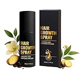 Hair Growth Spray, 50ml Hair Thickening Spray for Thinning Hair, Haarwachstumsserum Sprays, Haarwachstum Beschleunigt, Verhindert Haarausfall, Leave in Haarpflege für Männer und Frauen (Schwarz)