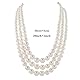 JKJF 1920s Perlen Halskette Multi Schichte Perlen Kette 3 Reihen Perlen Halsband Elegant Modische Imitation Perlen Kette Retro Fasching Kostüm Zubehör für Frauen und Mädchen