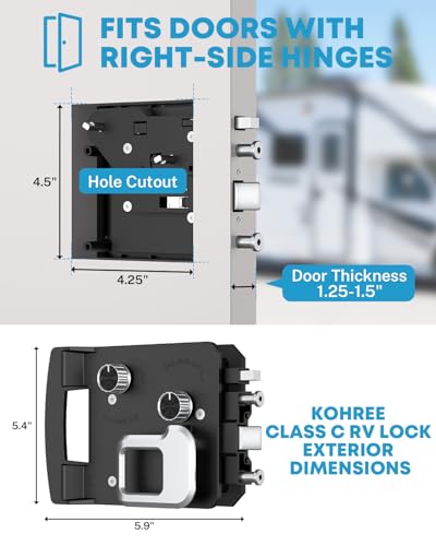 Kohree Class C Mechanical Rv Door Lock thumb #3